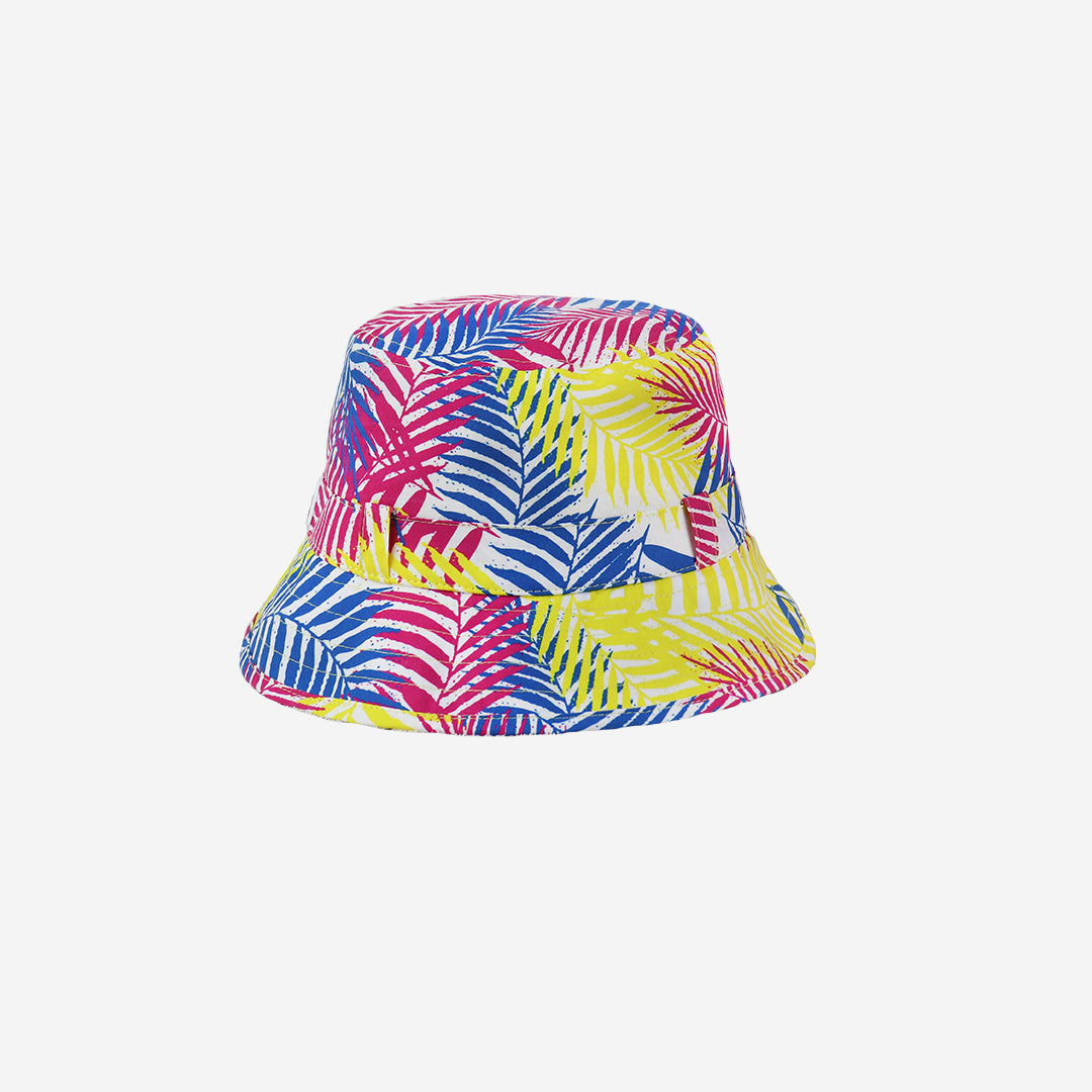 Award Winning Kids Bucket Hat With UV Protection (55cm) 6 - 8 Years / Tropical Leaf