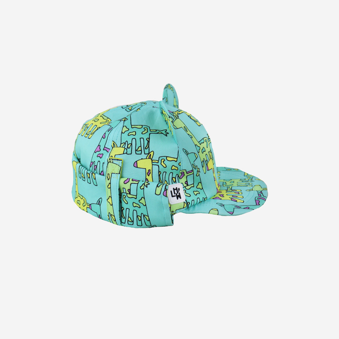 UV Protection Kids Turquoise Sun Hat with Neck Flap – Little