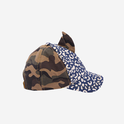 Childrens baseball cap hat in Leopardtude product side view