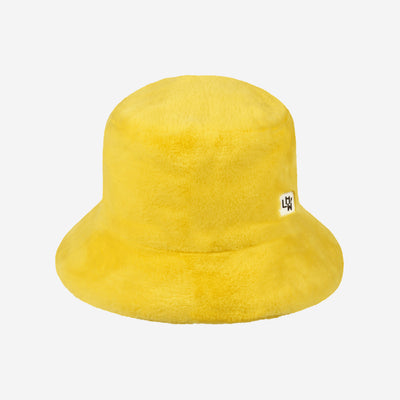 Adult Fur Bucket Hat: Yellow