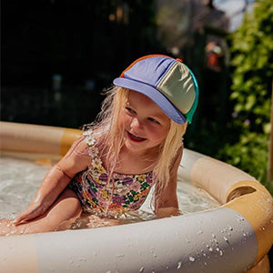Children wearing Little Hotdog Watson multi baseball sun hat