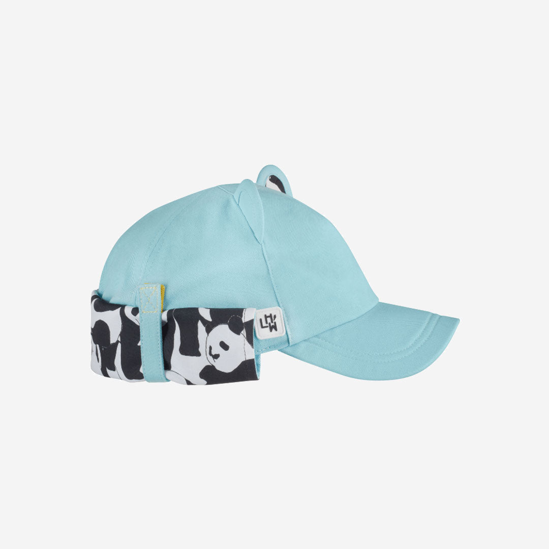 Kids Cub hat with neck flap: Pale Blue