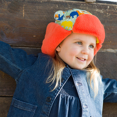 girl wearing a elephant print fur trapper children's hat (Image #7)