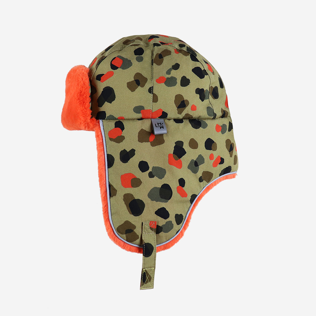 Arctic cub adult winter hat in leopard print