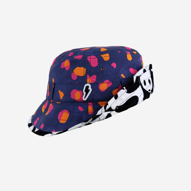 Side view of Kids spot print sun hat with logo badge at the side (Image #2)
