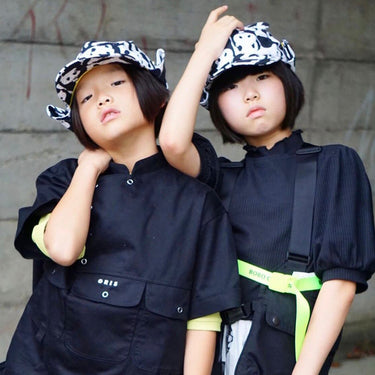 Kids wearing cool panda print sun hat from Little Hotdog Watson (Image #8)