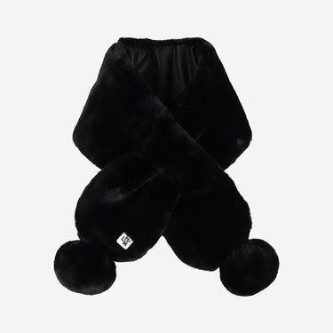 Kids faux fur black coloured scarf (Image #1)