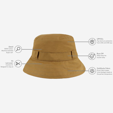 Kids cinnamon sun bucket hat (Image #4)