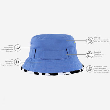 Kids Adventurer Bucket Hat: Denim Blue (Image #8)