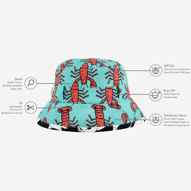 Kids Adventurer Bucket Hat: Lobster (Image #8)