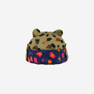 Kids Cub hat with neck flap: Leopard Neutral (Image #5)