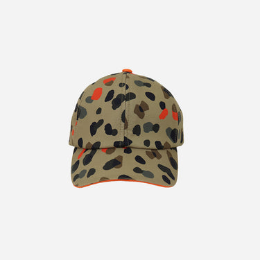 Kids sun baseball hat in neutral leopard print (Image #2)