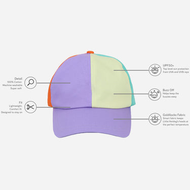 Kids sun baseball hat in multicolour (Image #9)