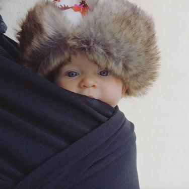 Baby wearing a moose print hat from Little Hotdog Watson (Image #8)