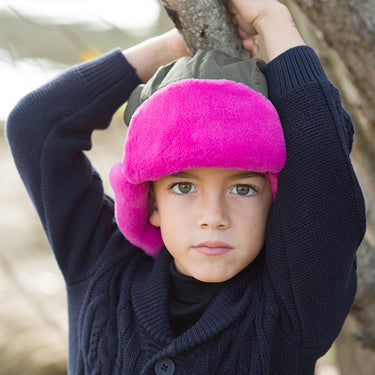 boy wearing kid's fur trapper hat from Little Hotdog Watson (Image #7)