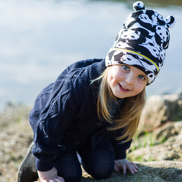 kid wearing a panda print beanie hat from Little Hotdog Watson (Image #6)