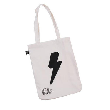 White cotton shopper bag with long handles (Image #1)