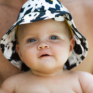 Baby wearing panda print cotton bucket hat Adventurer from Little Hotdog Watson (Image #5)