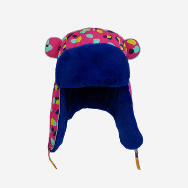 spot print blue fur trapper kids hat from Little Hotdog Watson (Image #5)