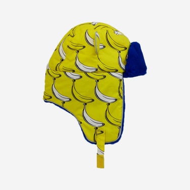 flat lay of winter hat with banana print (Image #3)